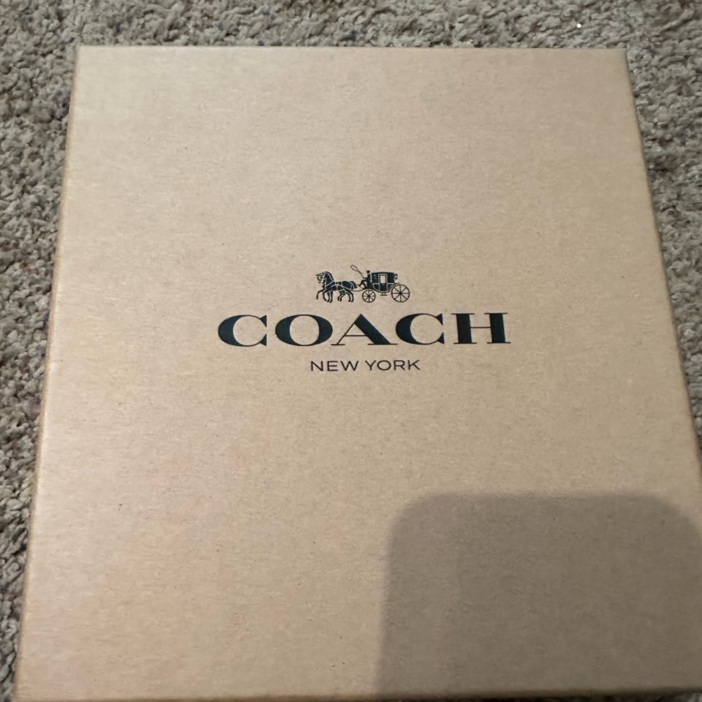 Coach large leather dog leash (red)